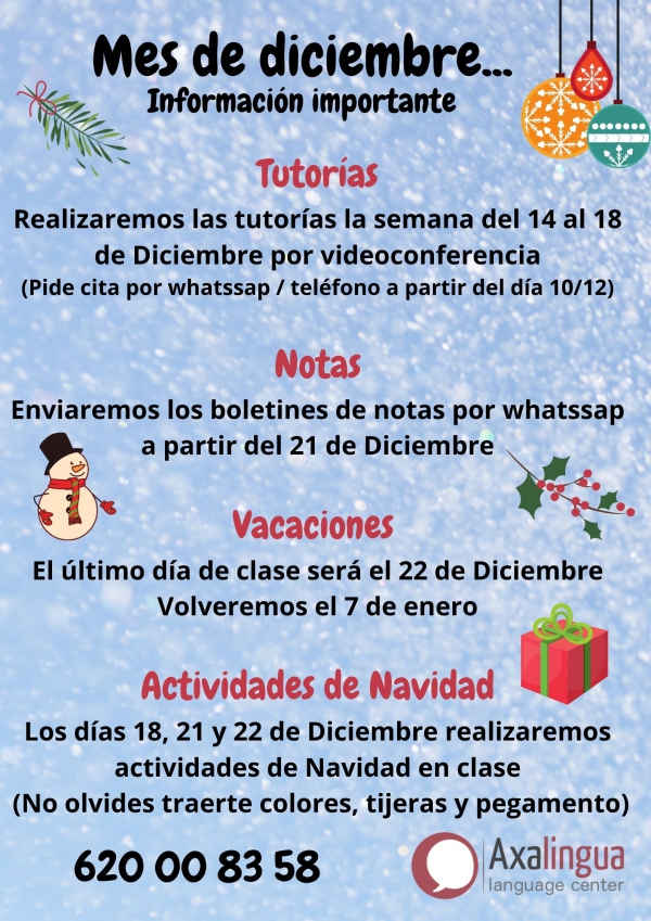 Ya estamos en Diciembre ...