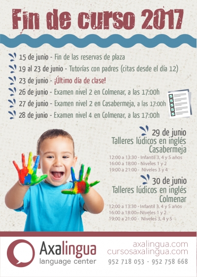 Calendario fin de curso